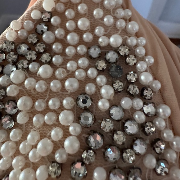 Sherri Hill Pink Strapless White Lace Hoco BabyDoll Dress Bow Short Mini Size 6 - Picture 11 of 12